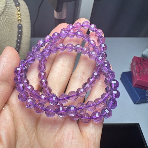 Natural Amethyst Bracelet and Ring Set - Picture 8 of 9